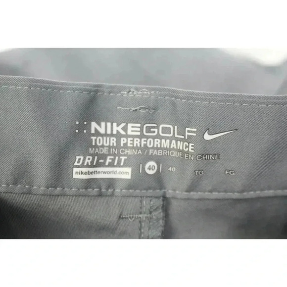 Nike Mens Dark Gray Dri Fit Flat Front Standard Fit Golf Chino Shorts Size 40 - Picture 4 of 4